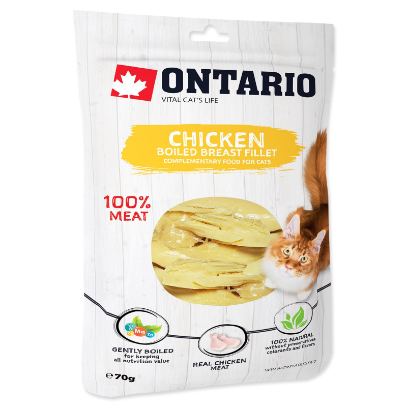 Pochoutka ONTARIO vařené kuřecí prsní plátky 70 g
