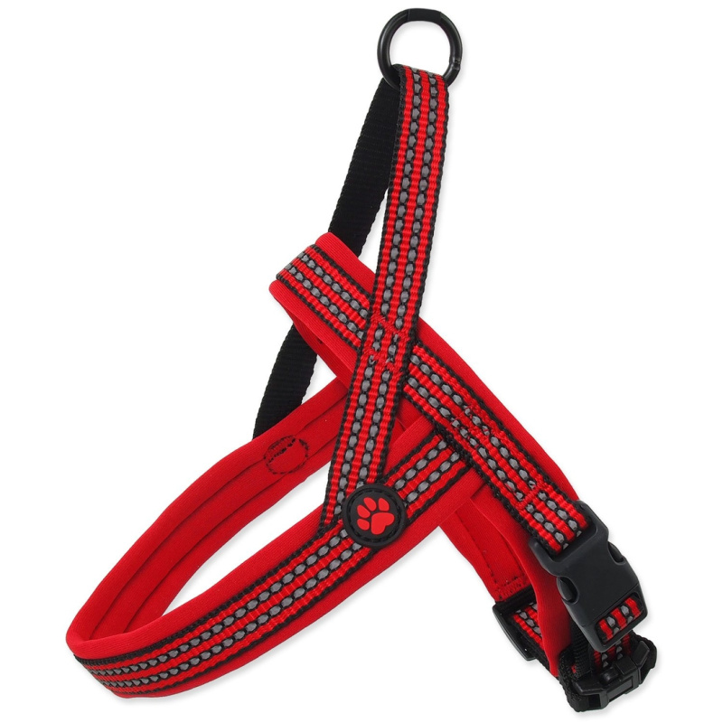 Postroj ACTIVE DOG Neoprene červený M 1 ks
