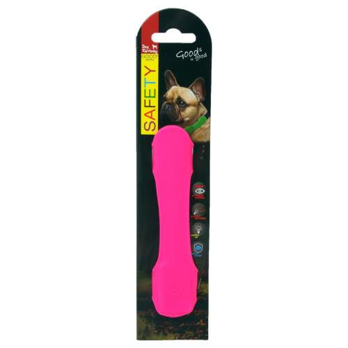 Návlek DOG FANTASY LED svítící růžový 1 ks