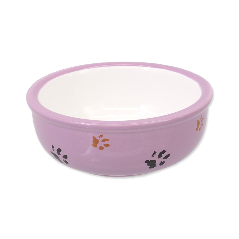 Miska MAGIC CAT keramická kočicí tlapka fialová 13 cm 0,33 l