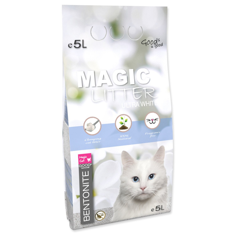 Kočkolit MAGIC LITTER Bentonite Ultra White 5 l
