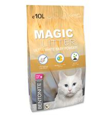 Kočkolit MAGIC LITTER Bentonite Ultra White Baby Powder 10 l