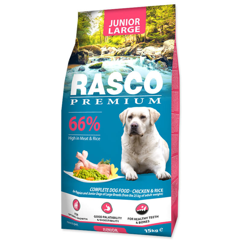 RASCO Premium Puppy / Junior Large 15 kg+pochoutka 230g ZDARMA