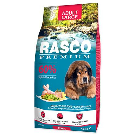 RASCO Premium Adult Large Breed 15 kg+pochoutka 230g ZDARMA