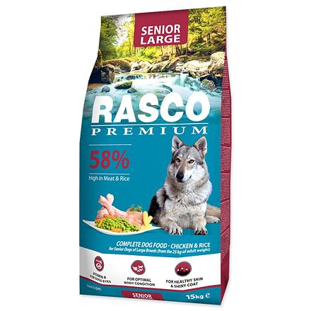 RASCO Premium Senior Large 15 kg+pochoutka 230g ZDARMA