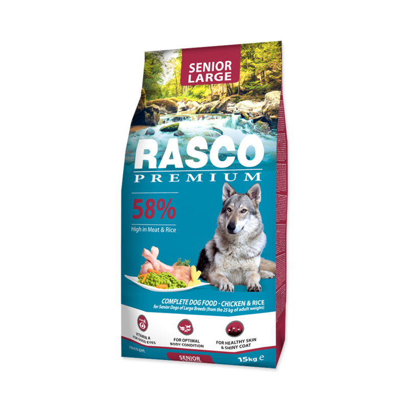 RASCO Premium Senior Large 15 kg+pochoutka 230g ZDARMA