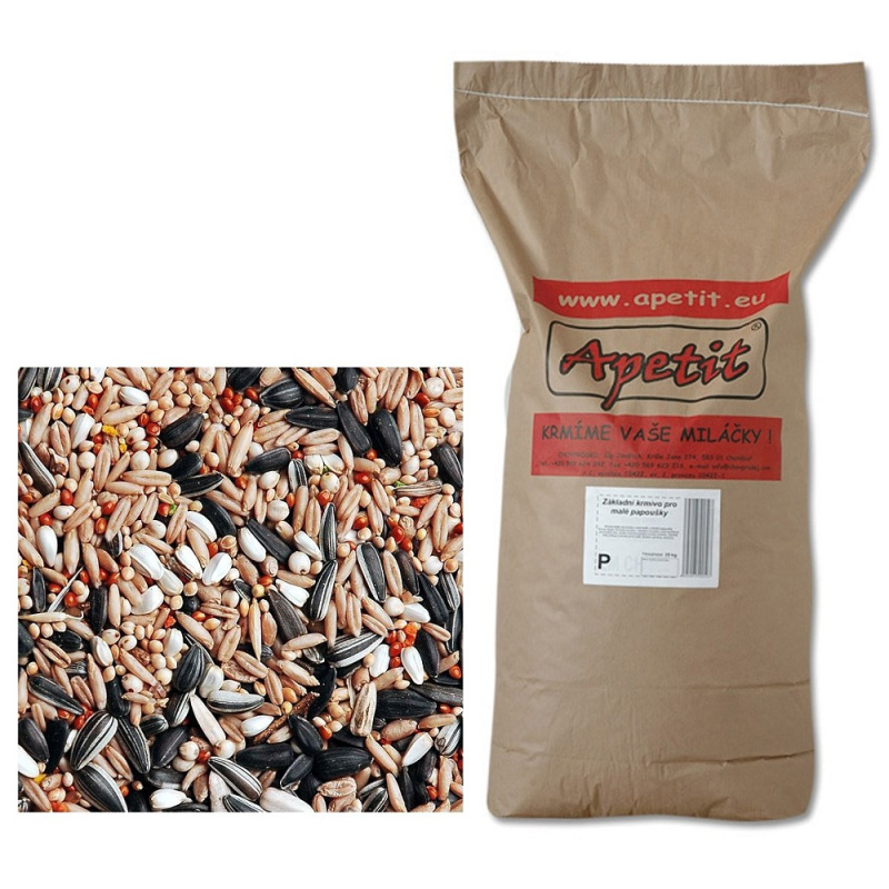 Apetit - krmivo pro malé a střední papoušky, 25kg