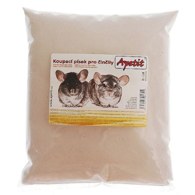 Apetit - minerální koupací písek pro činčily, 6 x 1kg