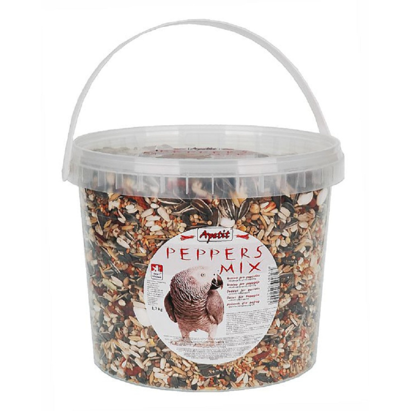 Krmivo pro ptactvo Apetit Peppers mix 1,7kg/3l kbelík