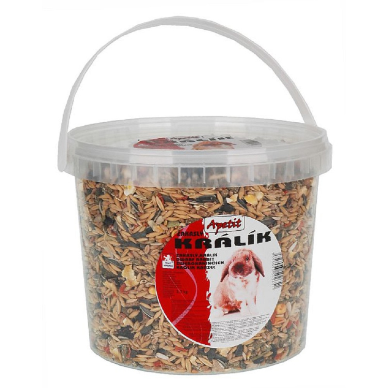 Apetit - zakrslý králík (kbelík) - krmivo pro králíky, 1700g
