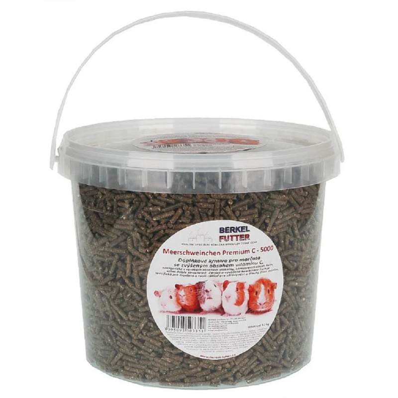 Doplňkové krmivo ve formě granulí Apetit BF granule morče + vit.C 2,2kg/3l kbelík 06012-1