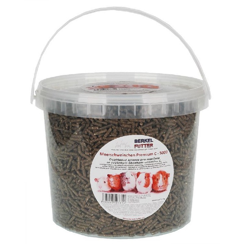 Doplňkové krmivo ve formě granulí Apetit BF granule morče + vit.C 2,2kg/3l kbelík 06012-1