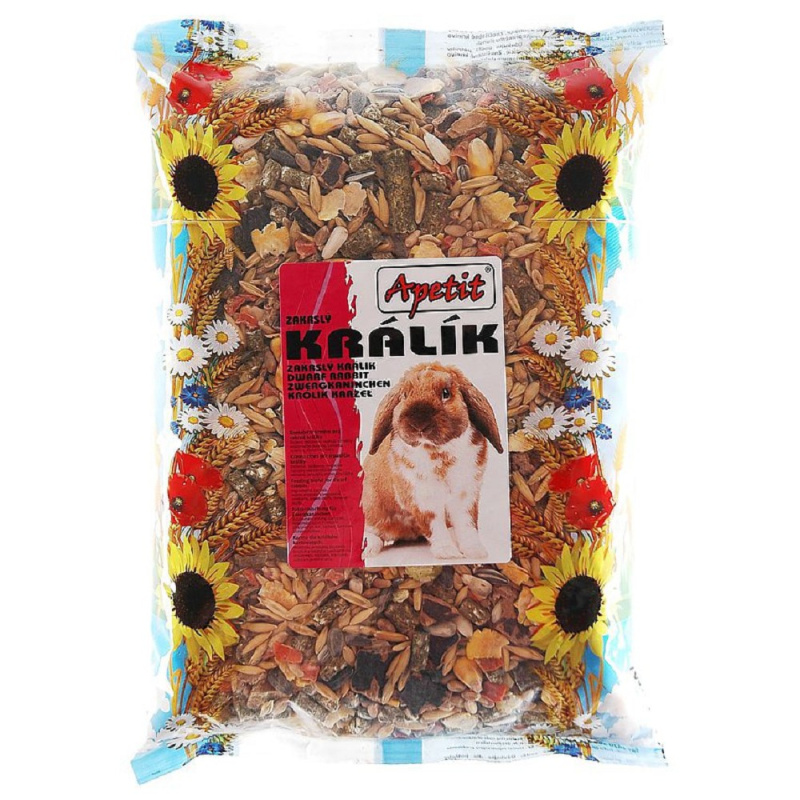 Krmivo Apetit zakrslý králík, 6x 800g, cena za 1ks