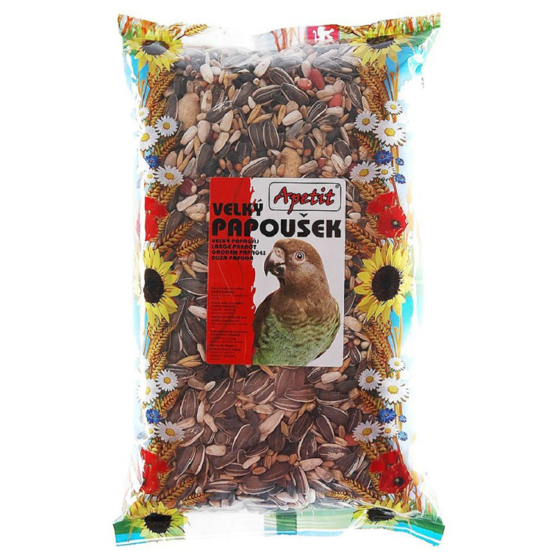 Základní krmivo Apetit velký papoušek 6x 800g, cena za 1ks 07103