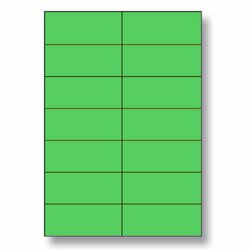 Rayfilm - samolepicí etikety - 105×42,4 mm, 1400 etiket, zelené
