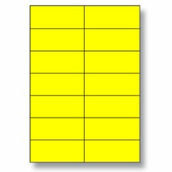 Rayfilm - samolepicí etikety - 105×42,4 mm, 1400 etiket, žluté
