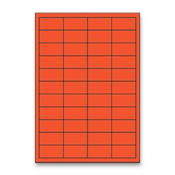 Rayfilm - samolepicí etikety - 48,5 x 25,4 mm, 4400 etiket, červené