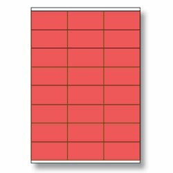 Rayfilm - samolepicí etikety - 70×36 mm, 2400 etiket, červené