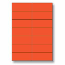 Rayfilm - samolepicí etikety - 105×42,4 mm, 1400 etiket, červené
