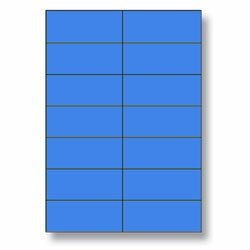 Rayfilm - samolepicí etikety - 105×42,4 mm, 1400 etiket, modré