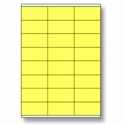 Rayfilm - samolepicí etikety - 70×36 mm, 2400 etiket, žlutá fluo
