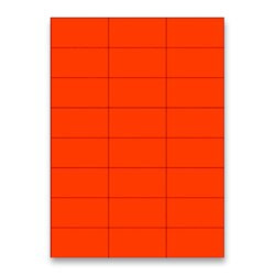 Rayfilm - samolepicí etikety - 70×36 mm, 2400 etiket, červená fluo