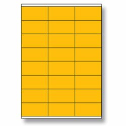 Rayfilm - samolepicí etikety - 70×36 mm, 2400 etiket, oranžová fluo