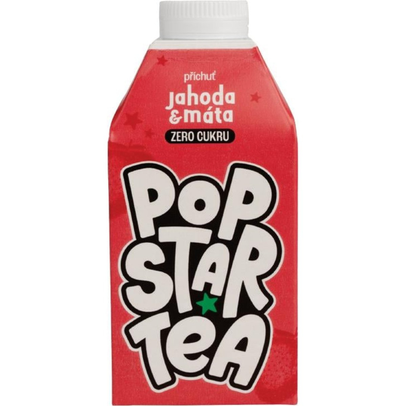 Popstar Tea Zero Ledový čaj s příchutí jahody a máty