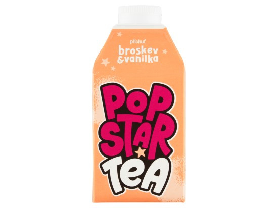 POP STAR Tea broskev a vanilka 500 ml