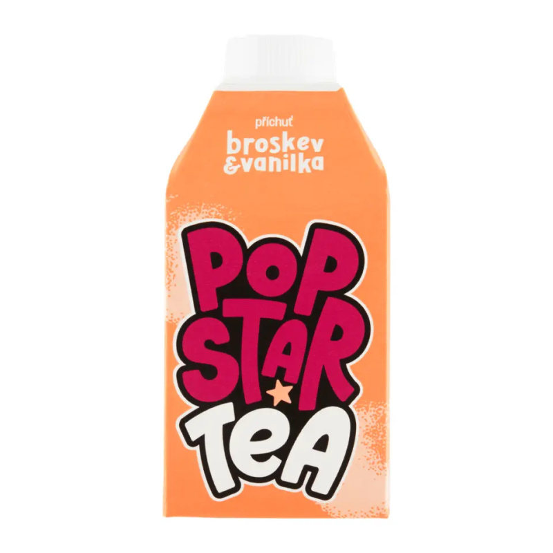 POP STAR Tea broskev a vanilka 500 ml