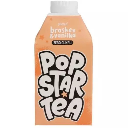 POP STAR Tea Broskev & Vanilka Zero 500 ml