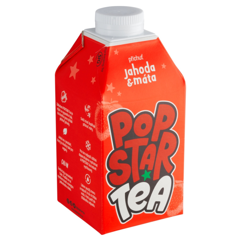 POP STAR Tea Jahoda & Máta 500 ml