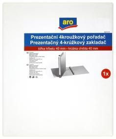 Karton P+P Kroužkový pořadač s fóliovým přebalem 4 kroužky D25 A4 4 cm bílý