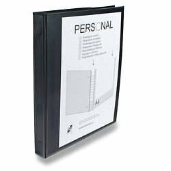 Karton P+P pořadač A4 kroužkový prezentační 3,8 cm 4 kroužek černý