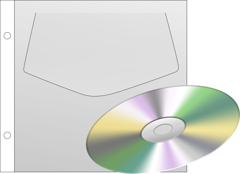 Karton P+P Závěsný obal na CD - náhradní kapsa / 10 ks