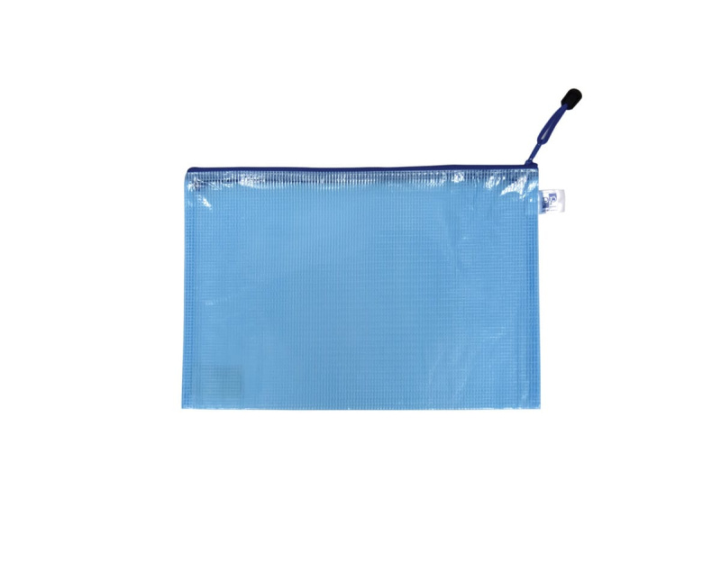 Obálka se zipem síťovaná A5 modrá 128904