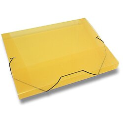 Krabice PP s gumou A4 Lines žlutá