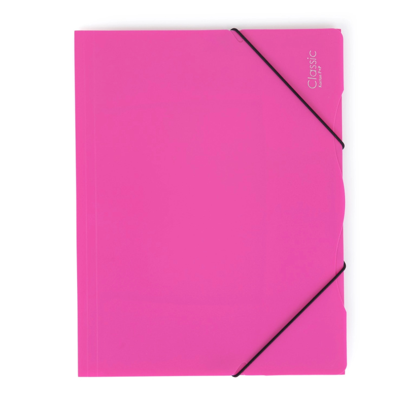 Karton P+P A4 sloha s gumou neprůhledná magenta