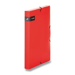 Karton P+P Classic A4 Box na spisy s gumou červená