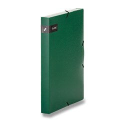 Karton P+P Box na spisy A4 s gumou Classic - zelená 371325