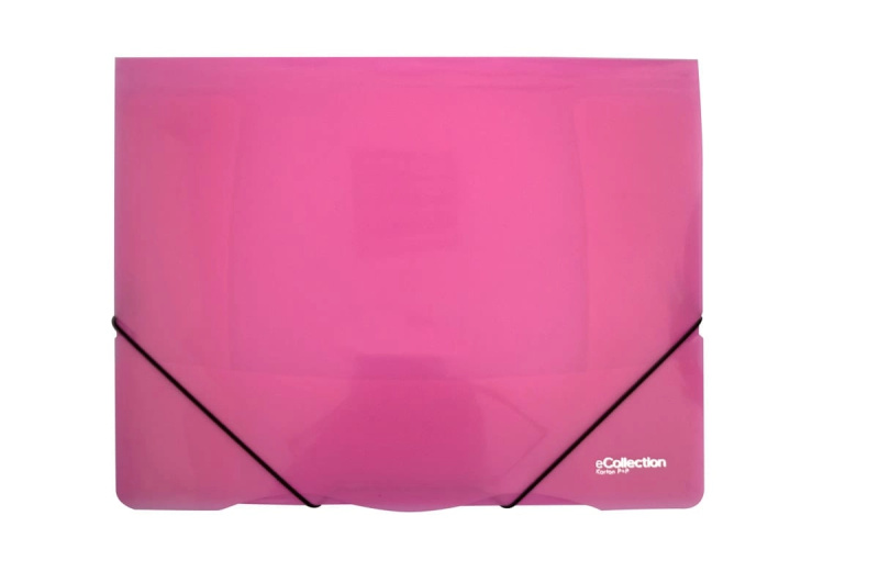 Karton P+P eCollection A4 desky s gumou 3 klopy růžové
