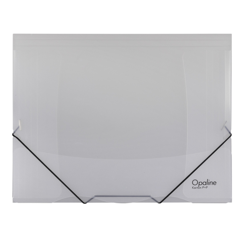 Karton P+P Desky Opaline s chlopněmi a gumičkou A4, čiré