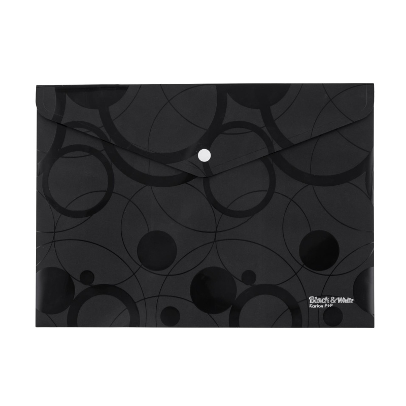 Karton P+P Psaníčko s drukem A4 Black and White černá 2-628