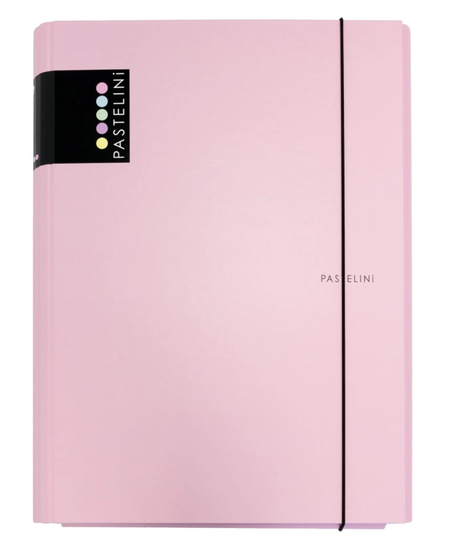 Karton P+P 3 klopy A4 lamino s gumou Pastelini růžové 7-32919