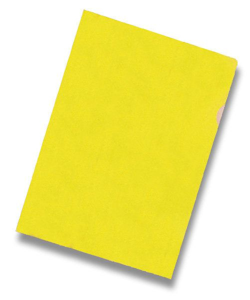 Průhledný obal A4 "L" PVC žlutá, 140mic.
