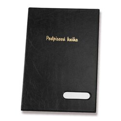 Karton P+P Podpisová kniha standard A4, černá - Hanibal