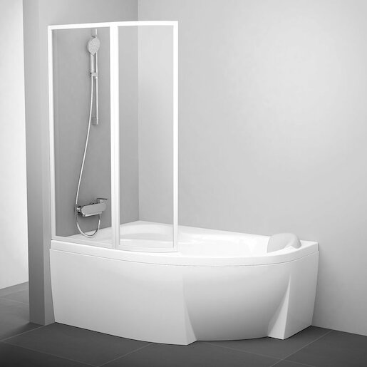 Ravak Supernova vanová zástěna 160x160 cm bílá 76l90100z1 VSK2RO160T0L