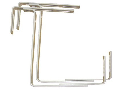 Nastavitelný kovový držák truhlíku na balkon 17 × 10,5–20 cm, 2 ks