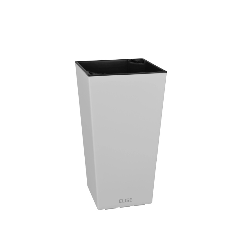 Plastkon Dekorativní květináč Elise bílý matný 20 x 20 x 36 cm