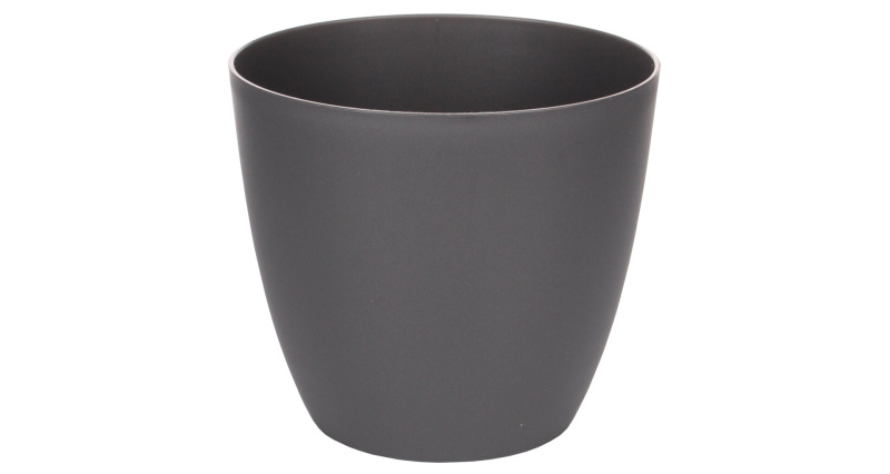 Ella Mat dekorativní květináč antracitová, 18 cm